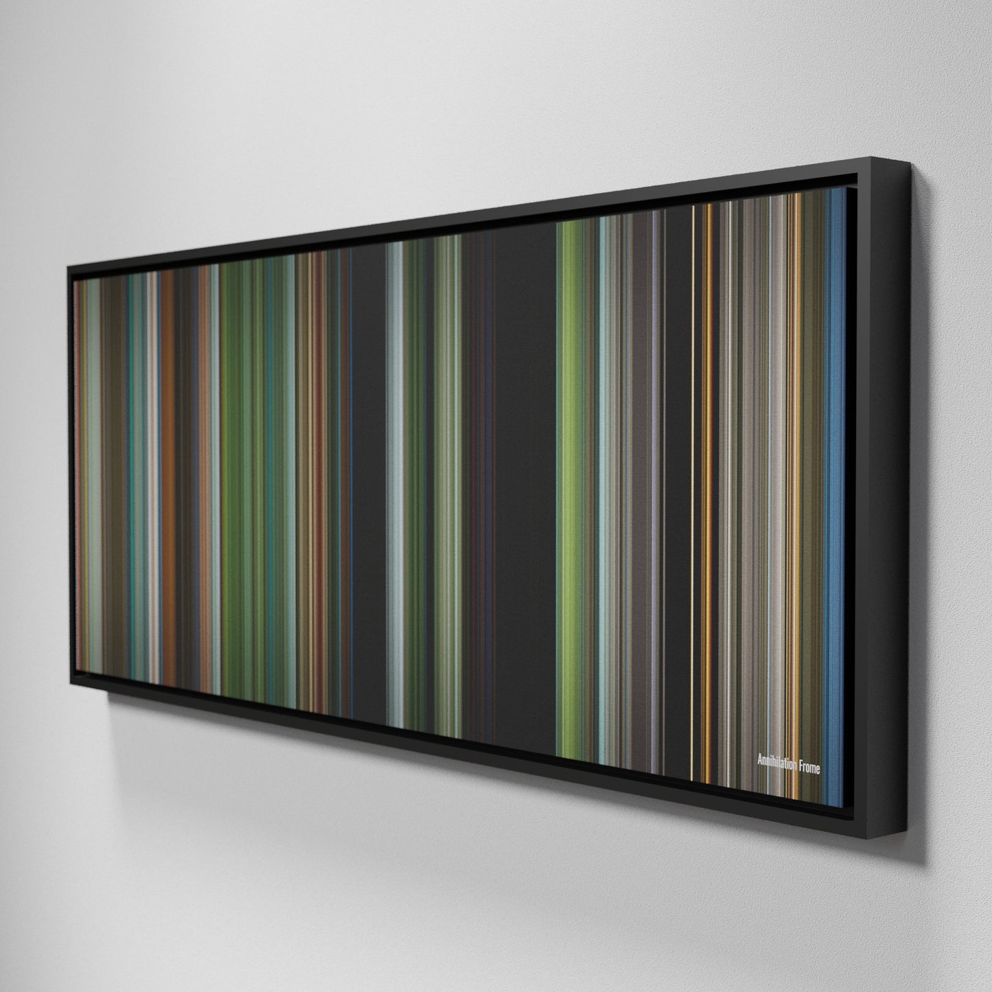 Side view of Framed Buff's of Annihilation Frome on the wall