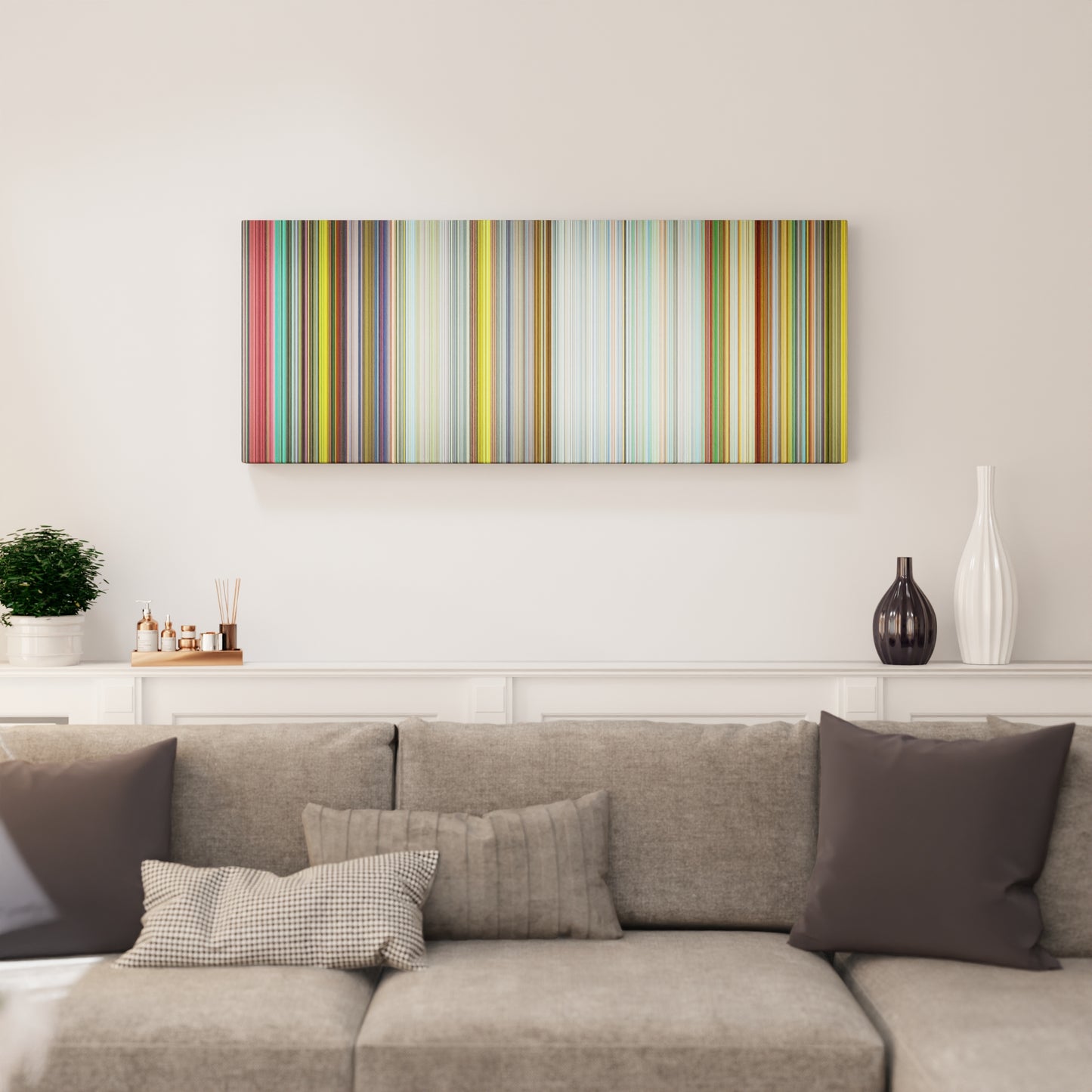 Living room interior with Dragon Ball Super: Broly Frome on the wall