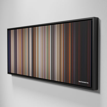 Side view of Framed Buff's of Edward Scissorhands Frome on the wall