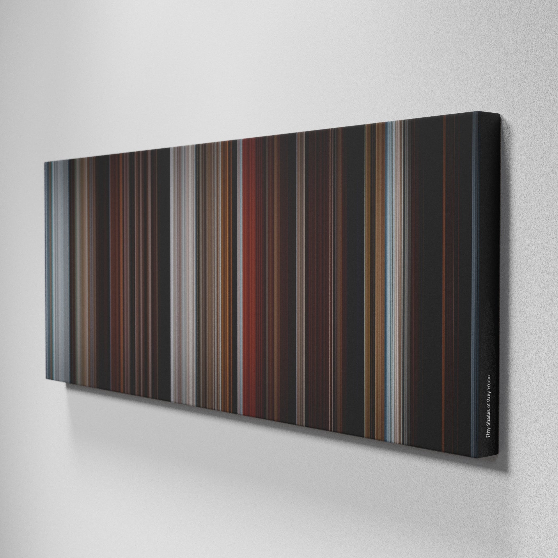 Side view of Buff's of Fifty Shades of Grey Frome on the wall