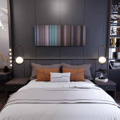 Bedroom interior with Mary Poppins Frome on the wall