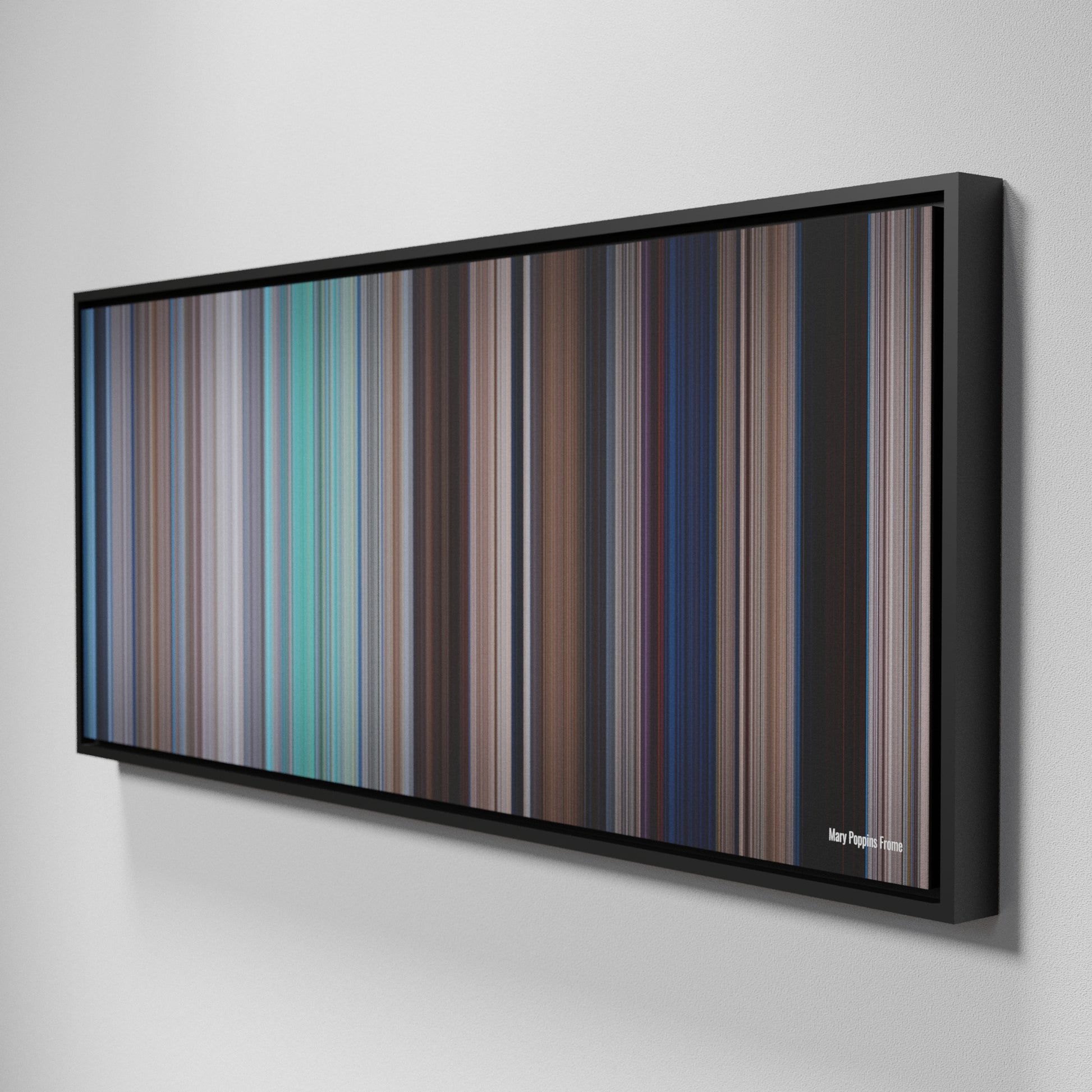 Side view of Framed Buff's of Mary Poppins Frome on the wall