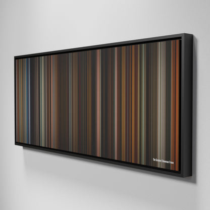 Side view of Framed Buff's of The Greatest Showman Frome on the wall