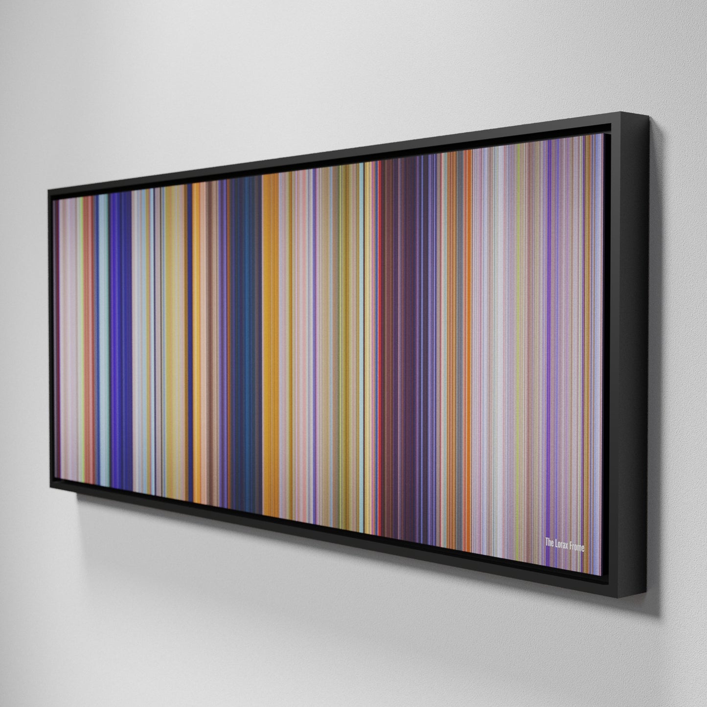 Side view of Framed Buff's of The Lorax Frome on the wall