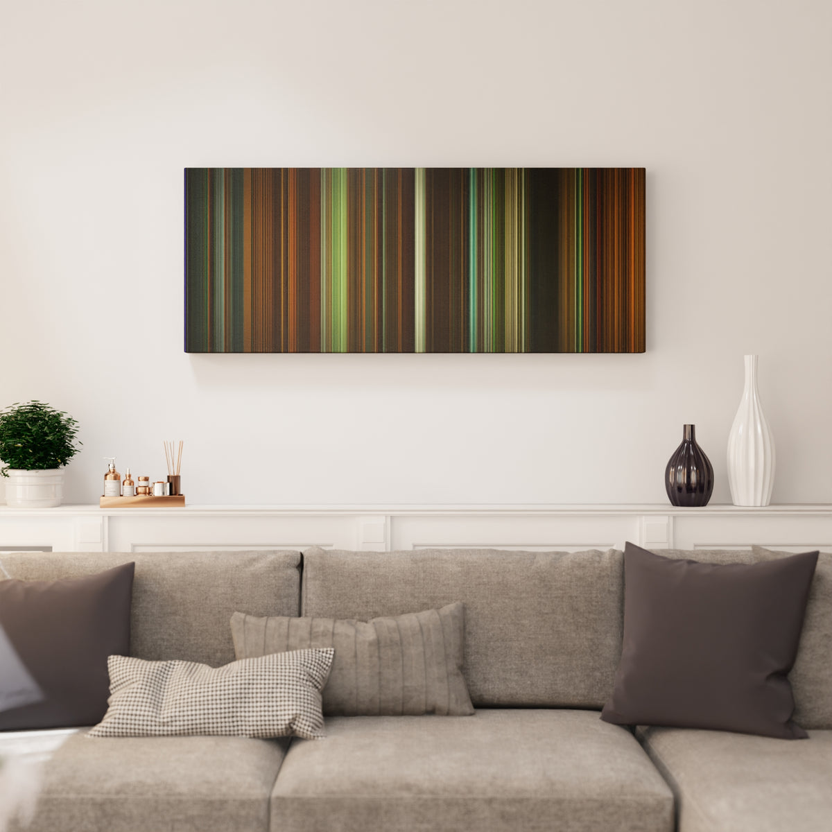 Whiplash canvas print in living room - film wall decor