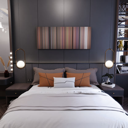 Bedroom interior with Willy Wonka & the Chocolate Factory Frome on the wall