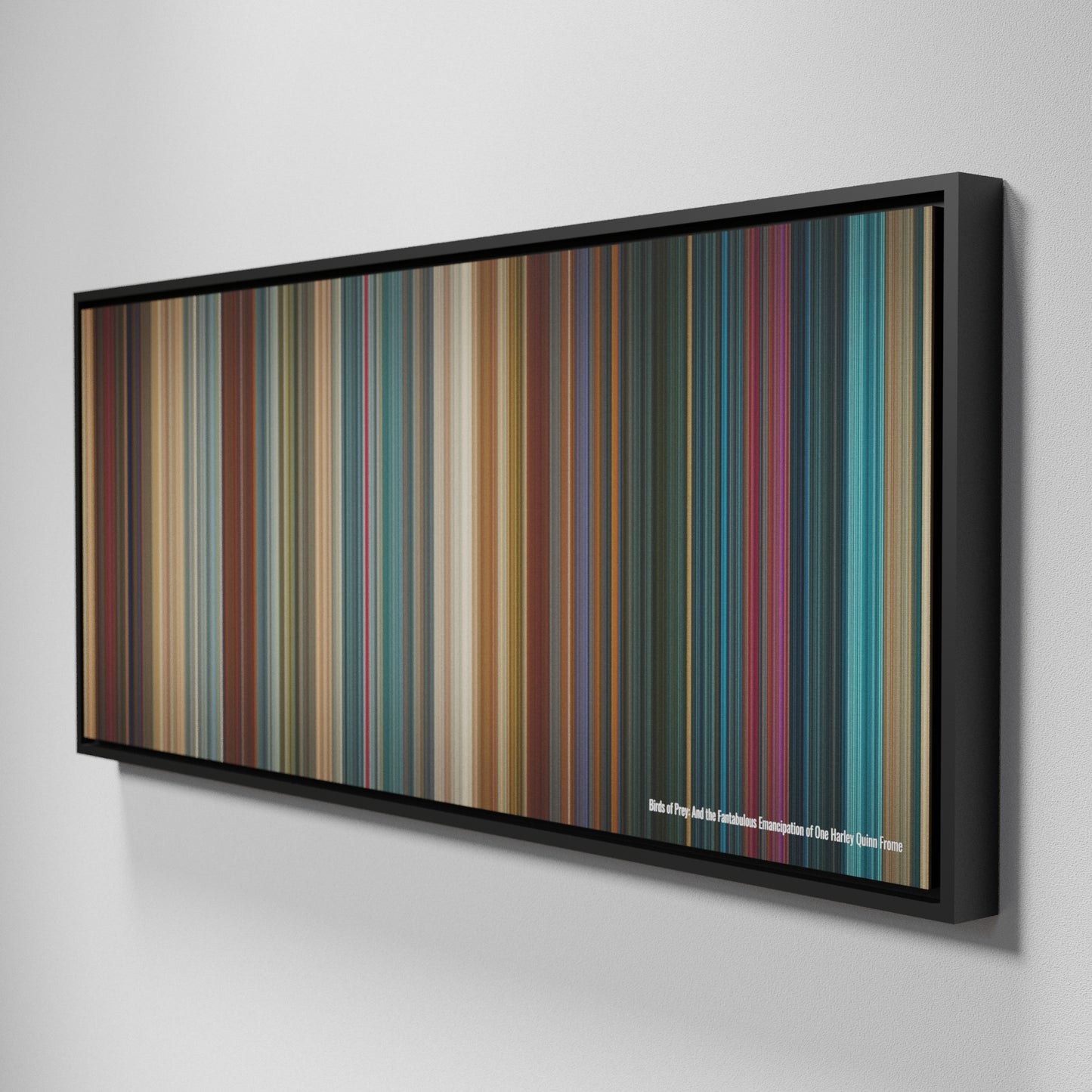 Side view of Framed Buff's of Birds of Prey: And the Fantabulous Emancipation of One Harley Quinn Frome on the wall