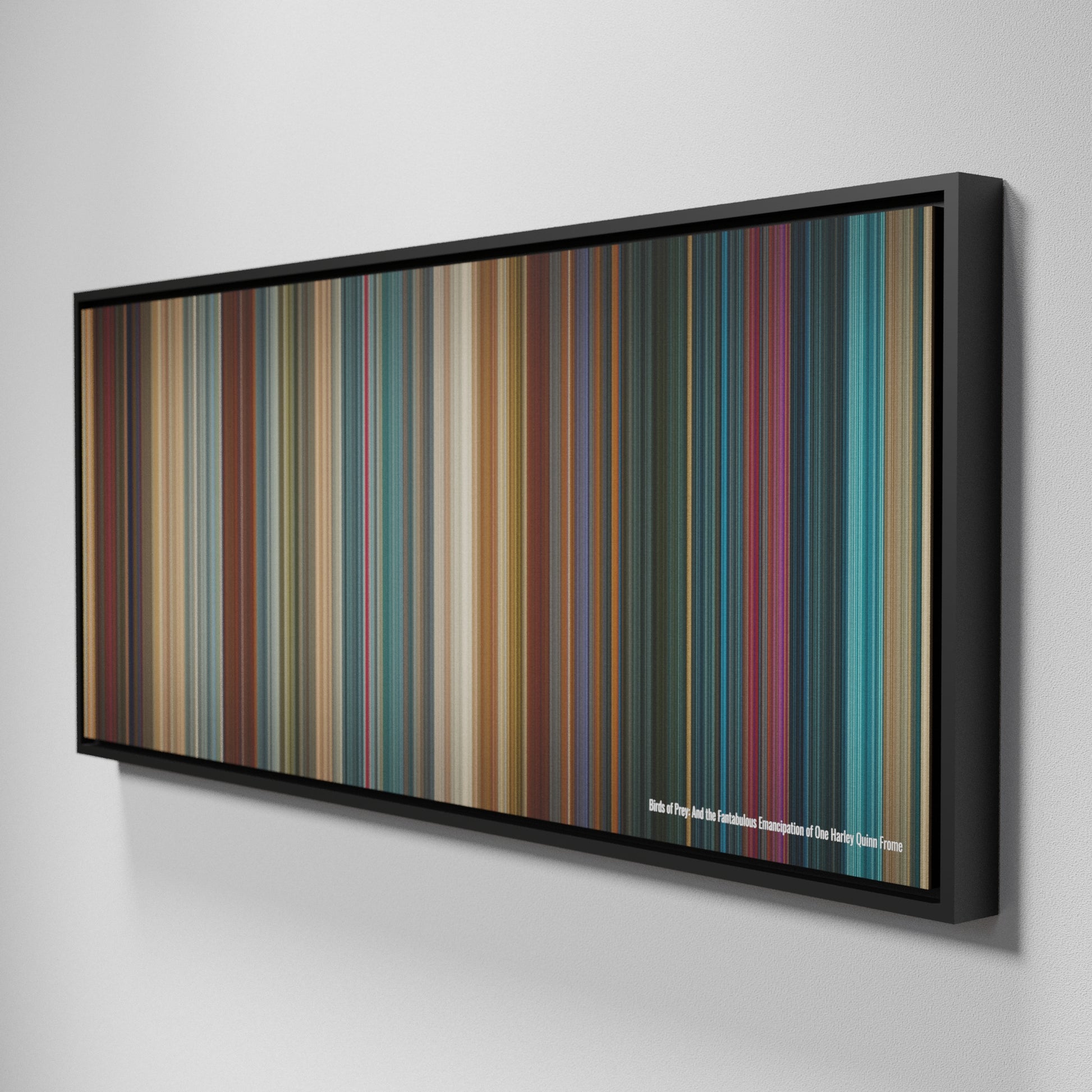 Side view of Framed Buff's of Birds of Prey: And the Fantabulous Emancipation of One Harley Quinn Frome on the wall