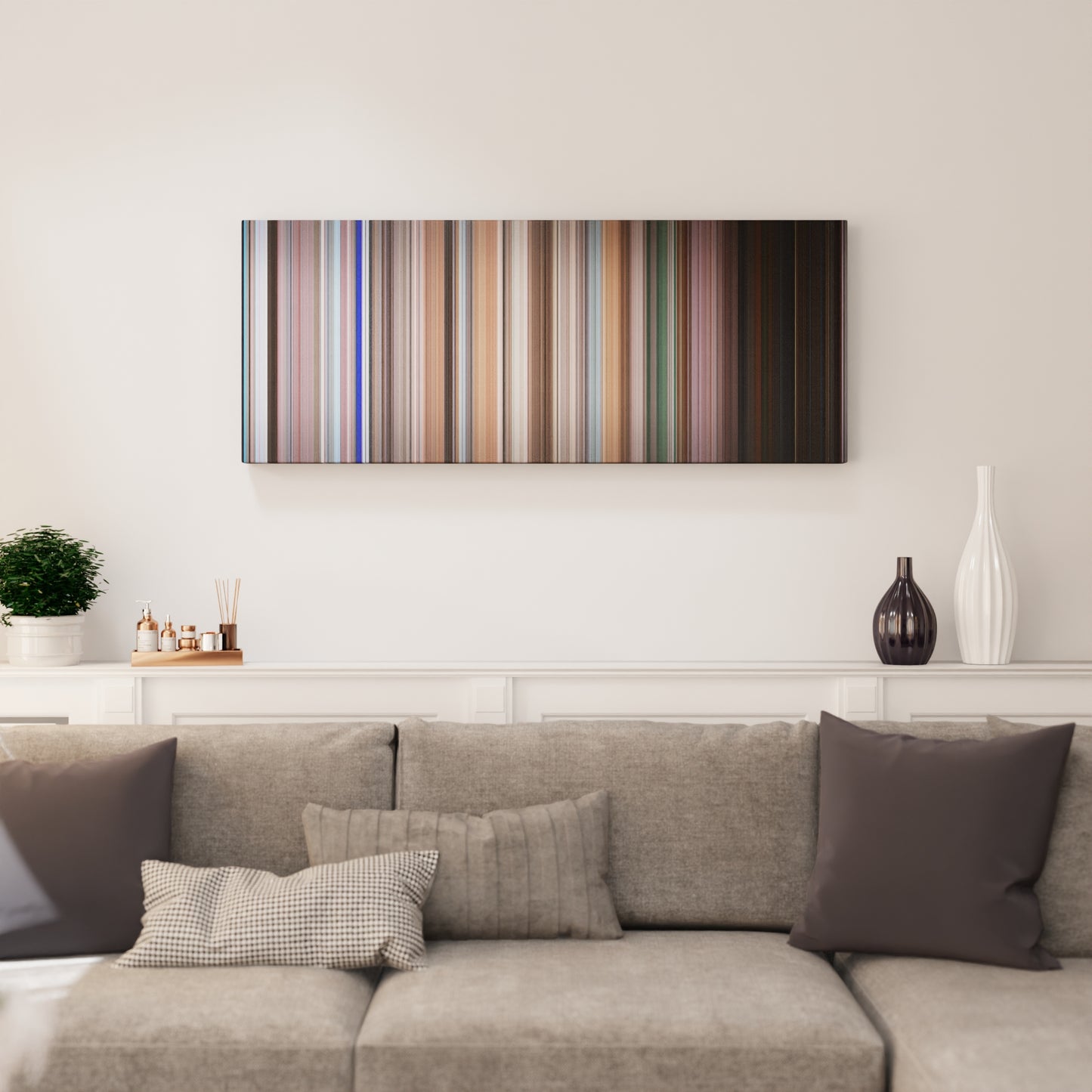 Living room interior with Elf Frome on the wall