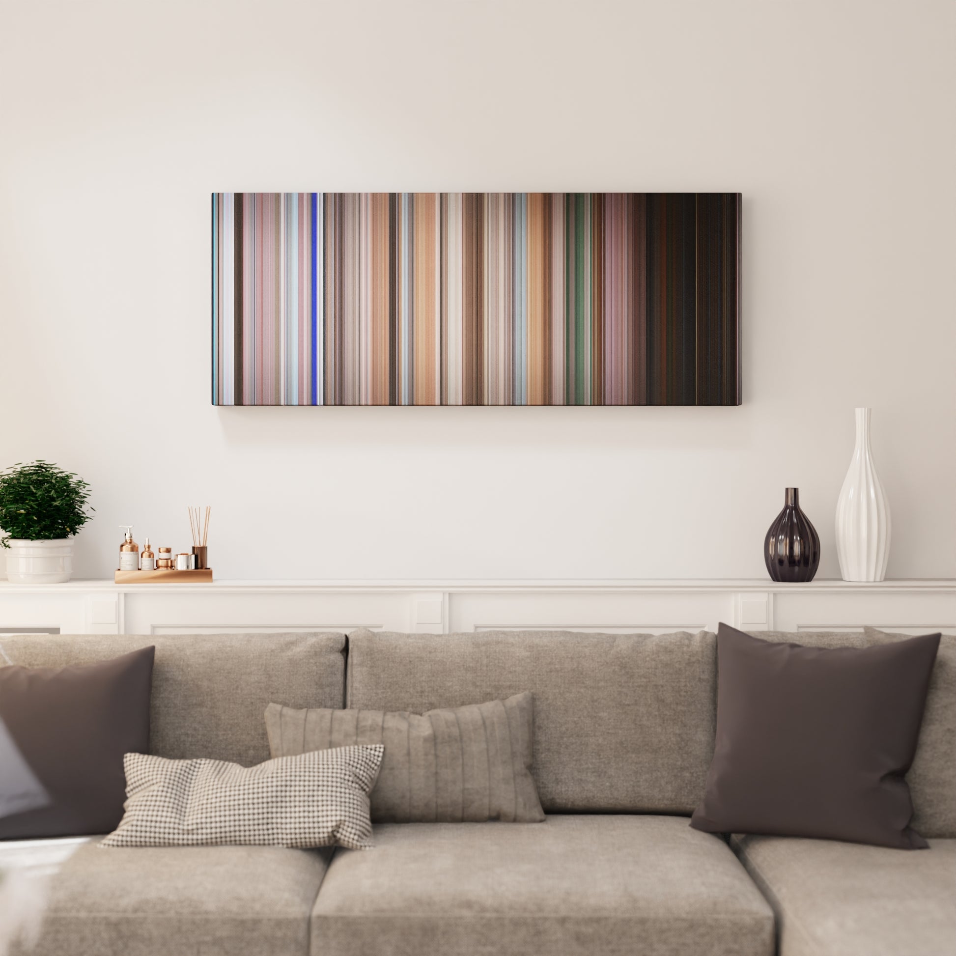 Living room interior with Elf Frome on the wall