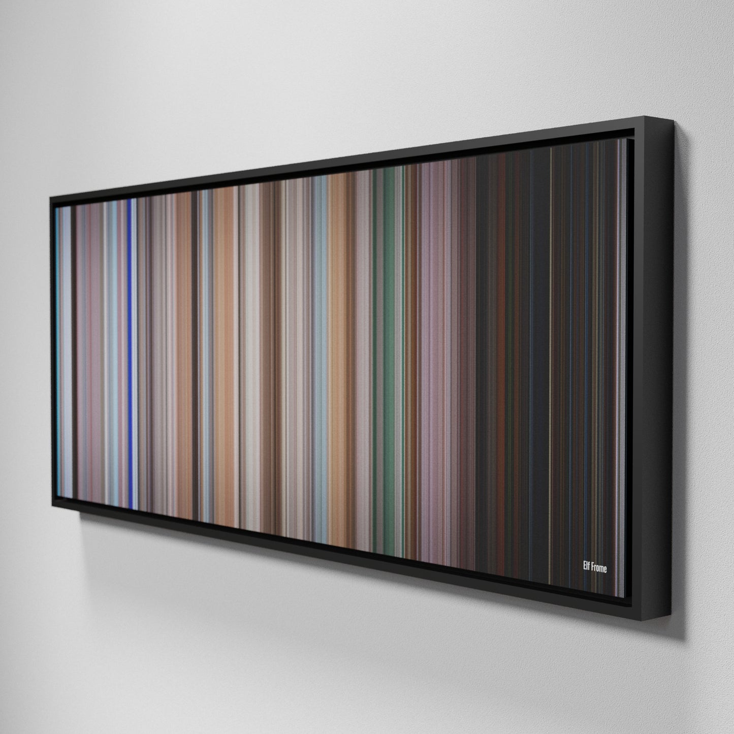 Side view of Framed Buff's of Elf Frome on the wall