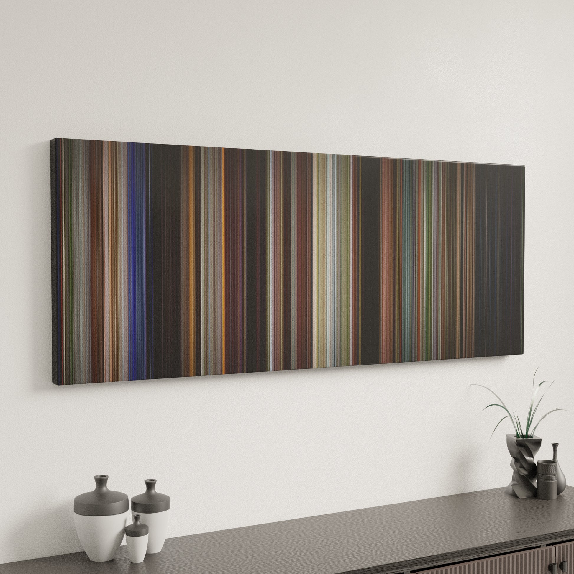 Minimal interior design with Fear Frome on the wall