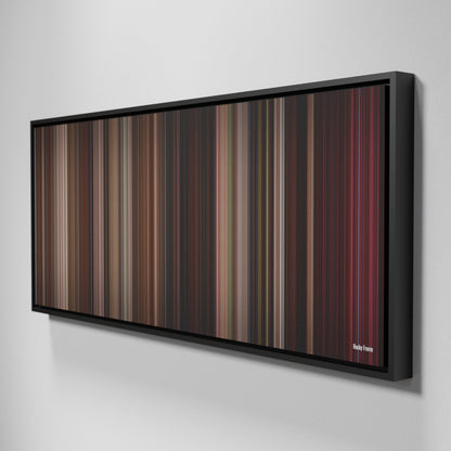 Side view of Framed Buff's of Rocky Frome on the wall