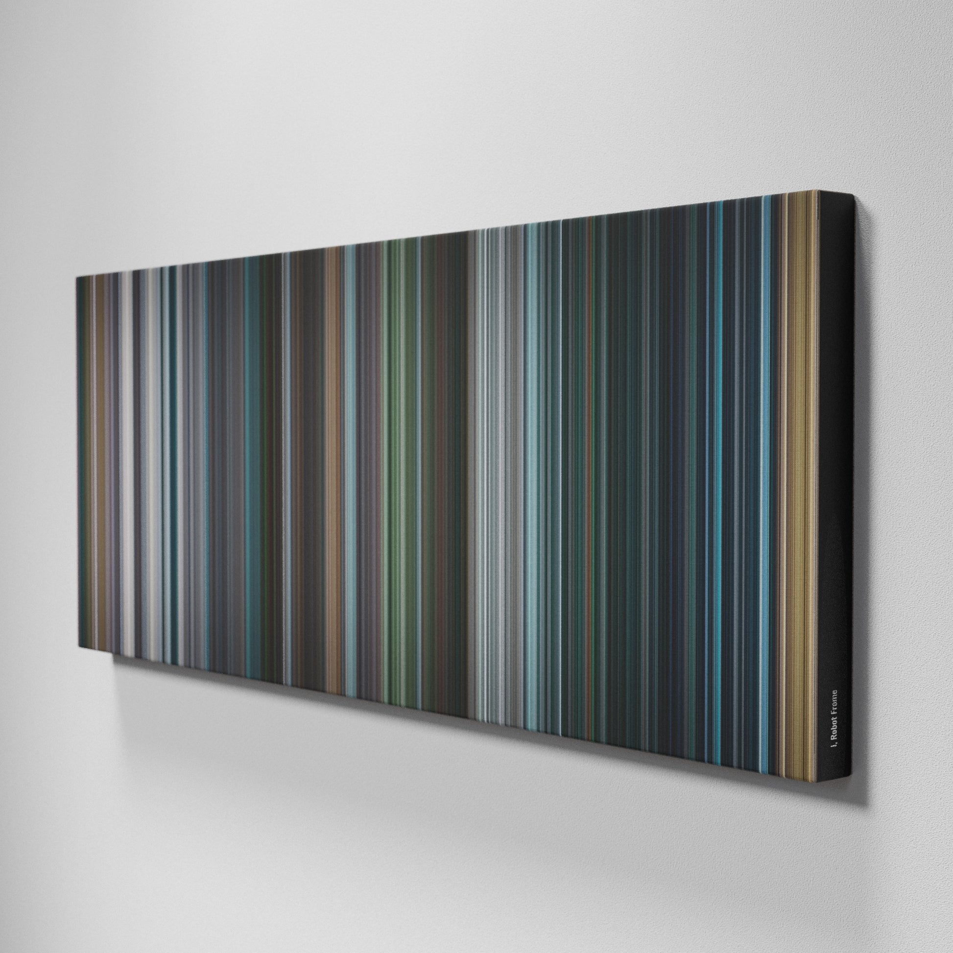 Side view of Buff's of I, Robot Frome on the wall