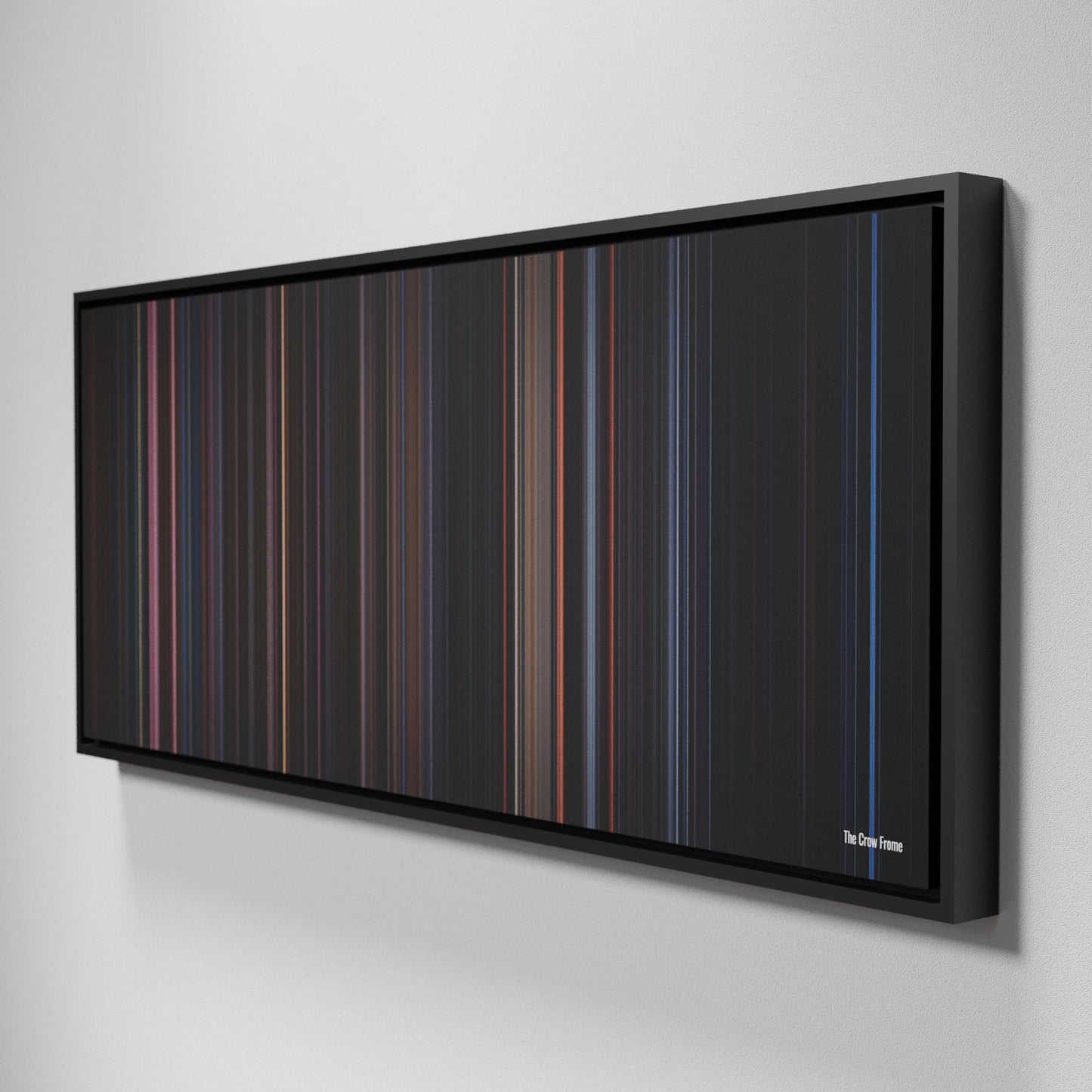 Side view of Framed Buff's of The Crow Frome on the wall