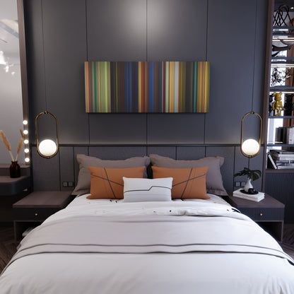 Bedroom interior with Kung Fu Panda Frome on the wall