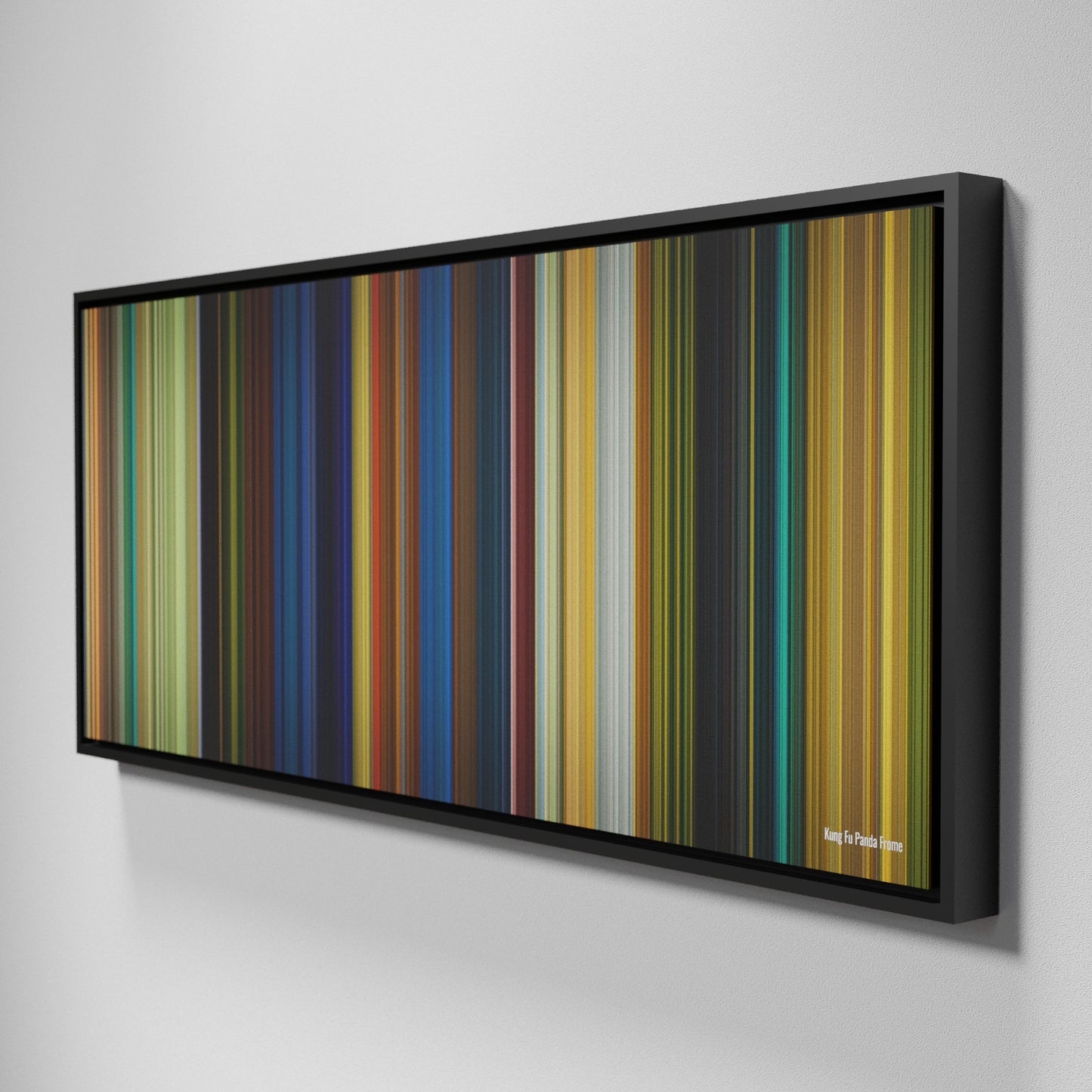 Side view of Framed Buff's of Kung Fu Panda Frome on the wall