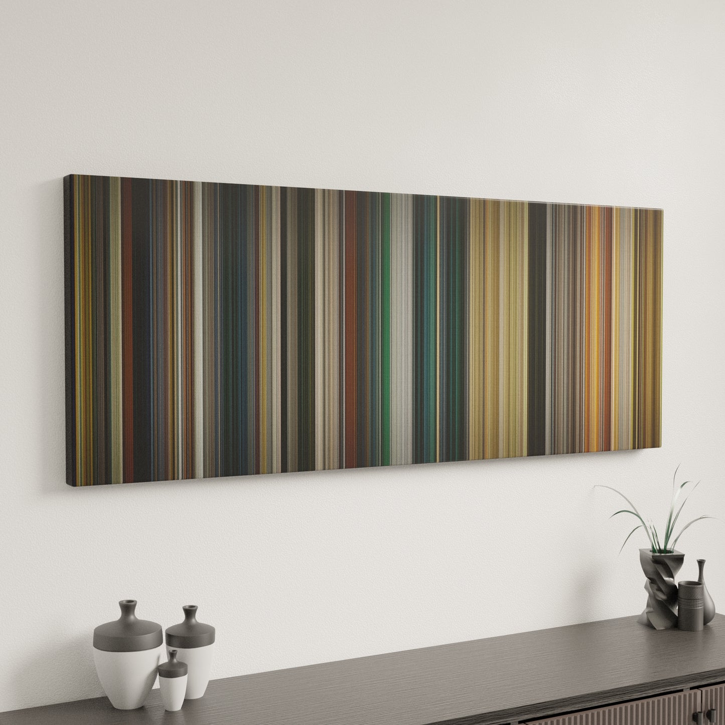 Minimal interior design with The Lord of the Rings: The Return of the King Frome on the wall