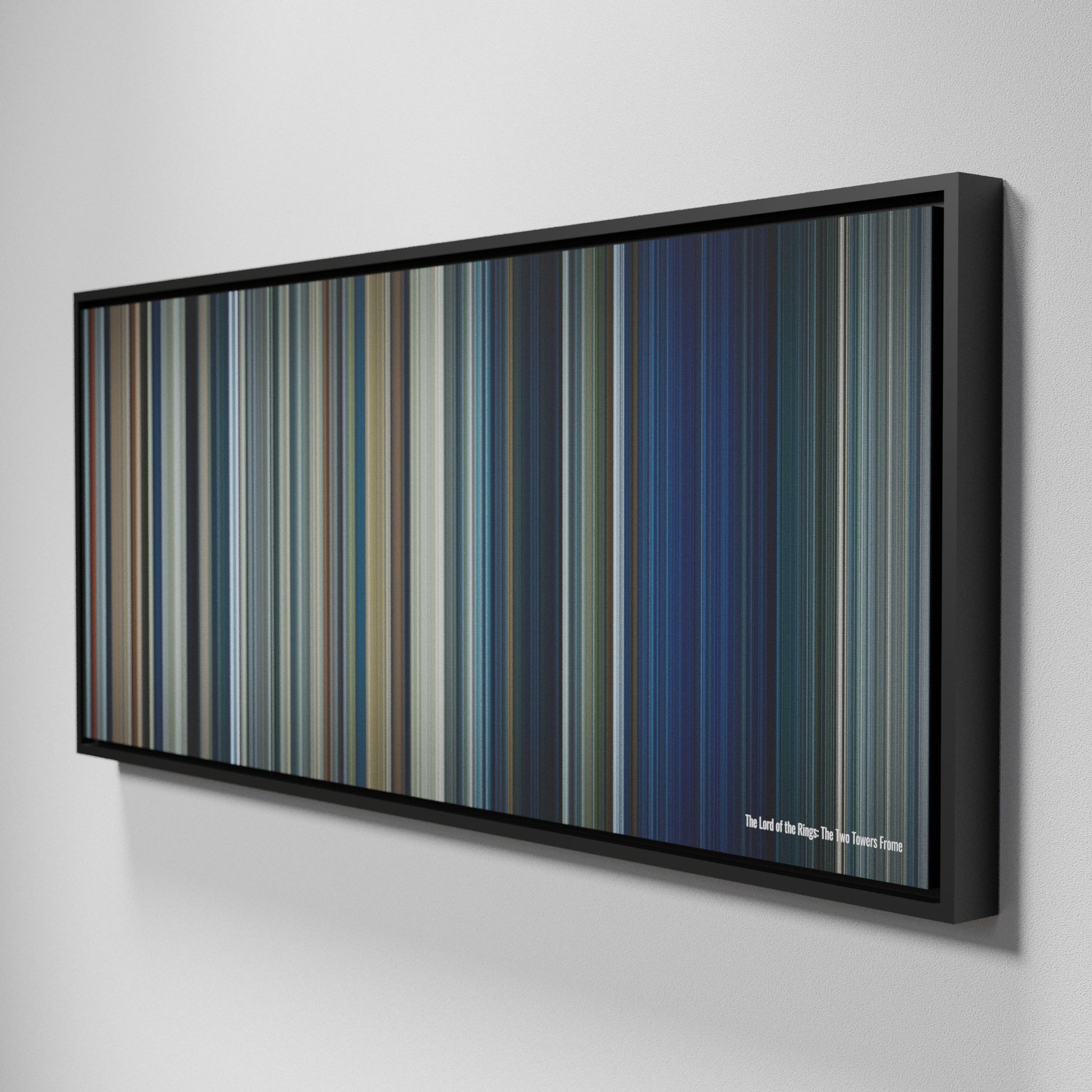 Side view of Framed Buff's of The Lord of the Rings: The Two Towers Frome on the wall