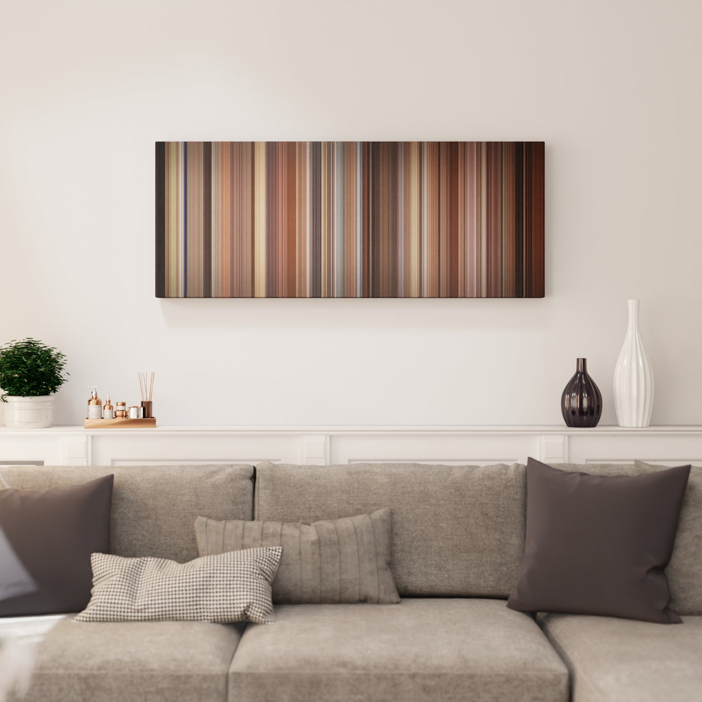 Living room interior with When Harry Met Sally Frome on the wall