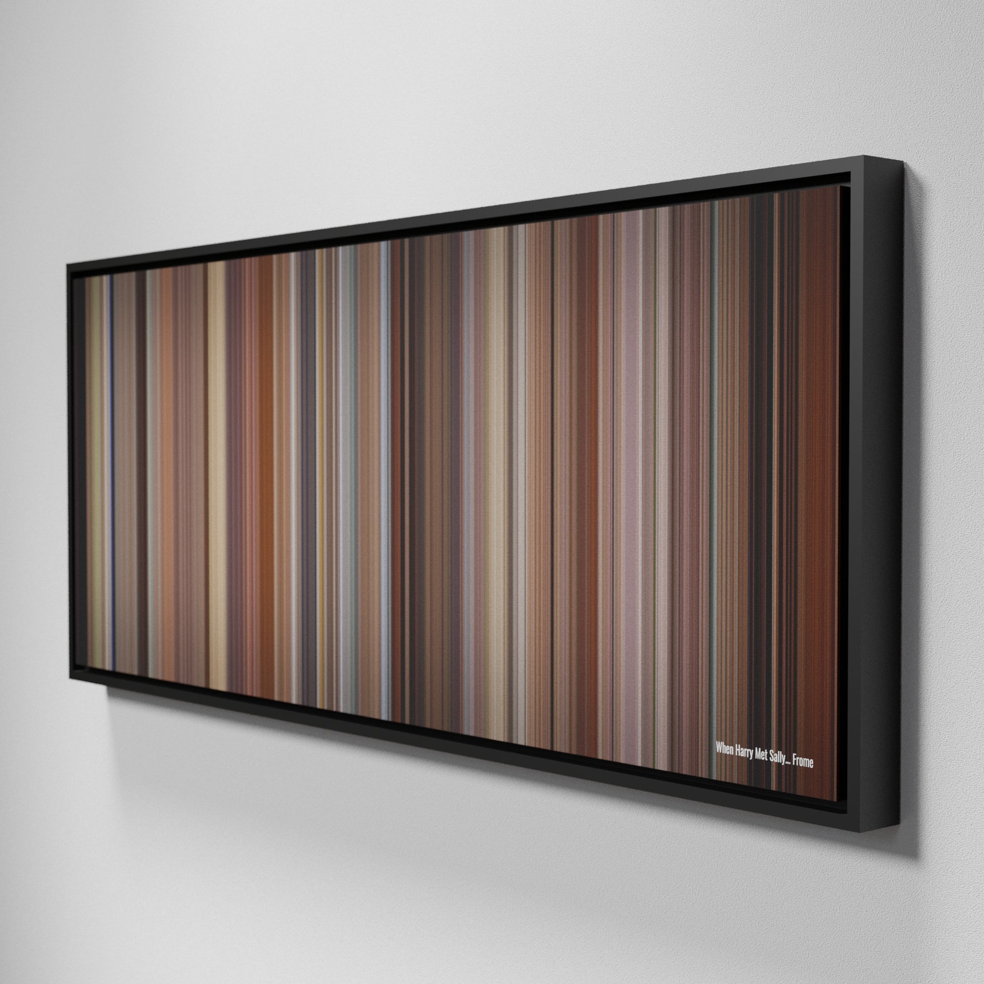 Side view of Framed Buff's of When Harry Met Sally Frome on the wall