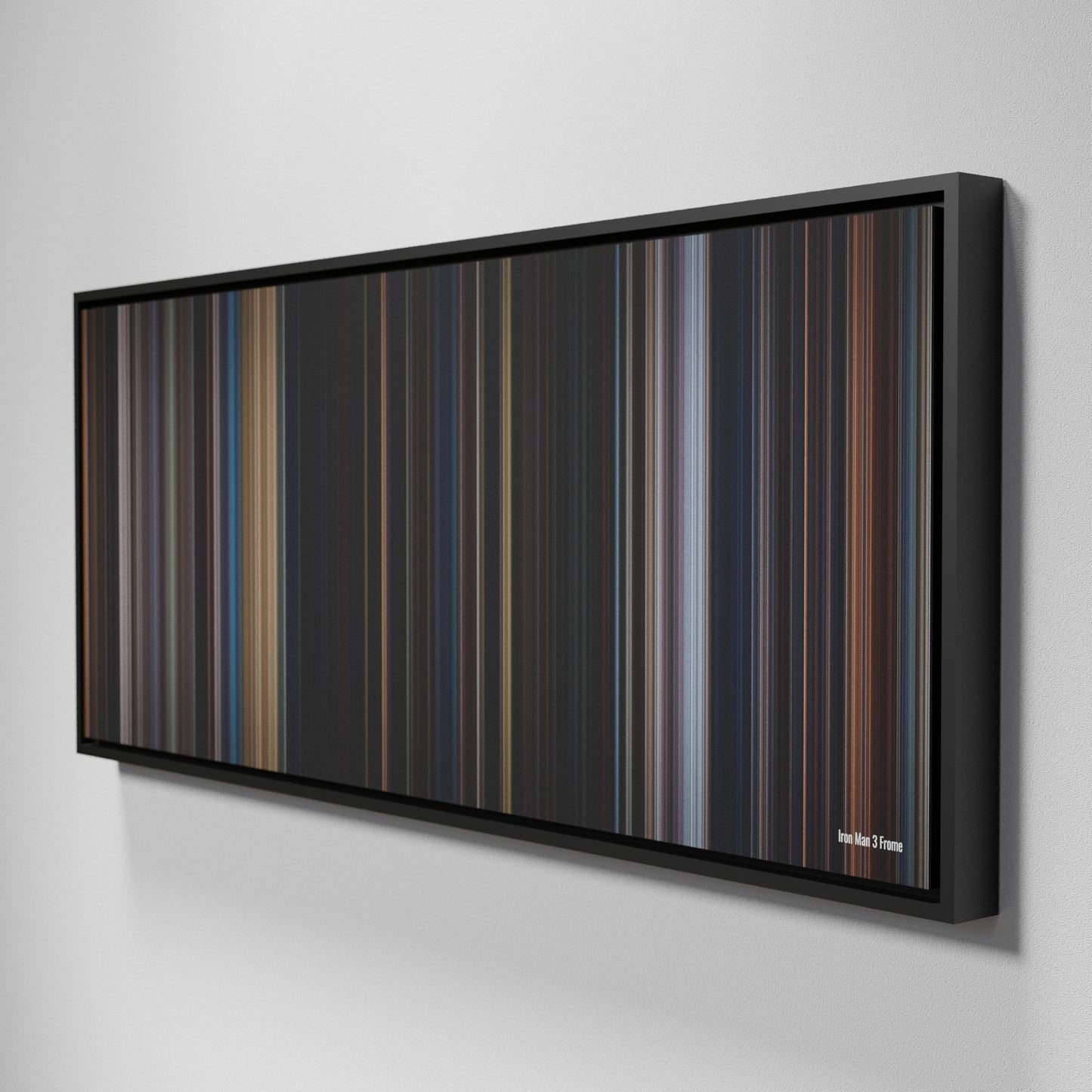 Side view of Framed Buff's of Iron Man 3 Frome on the wall