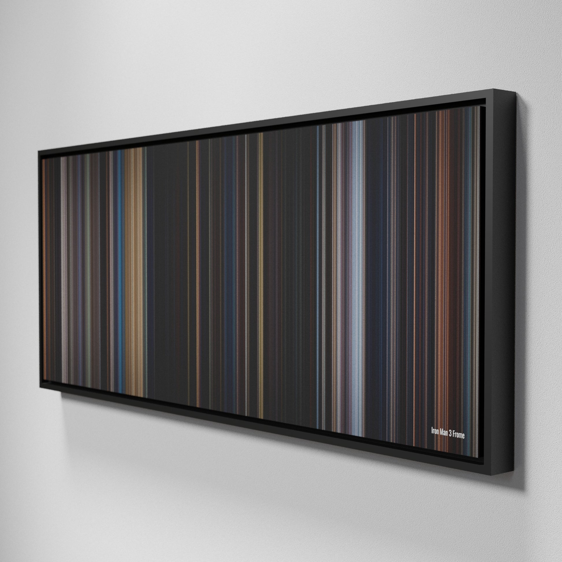 Side view of Framed Buff's of Iron Man 3 Frome on the wall