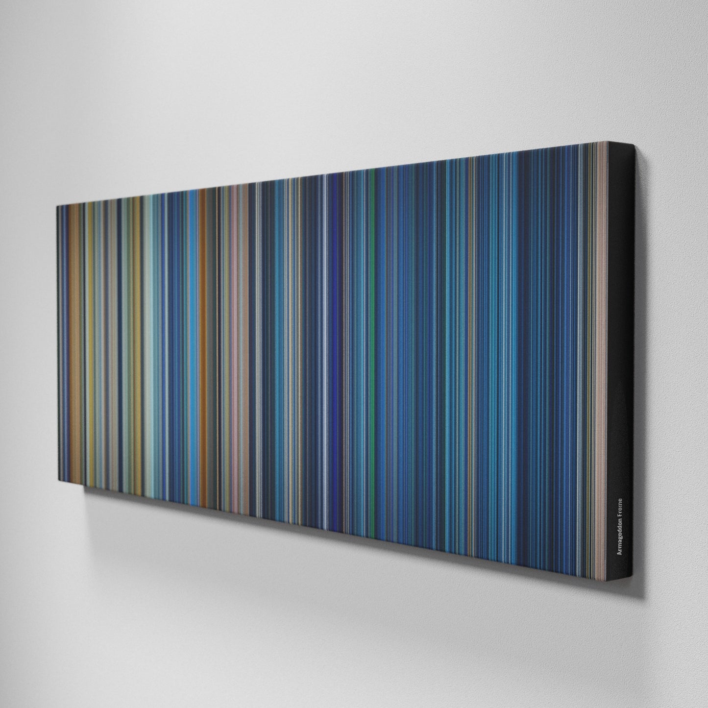 Side view of Buff's of Armageddon Frome on the wall