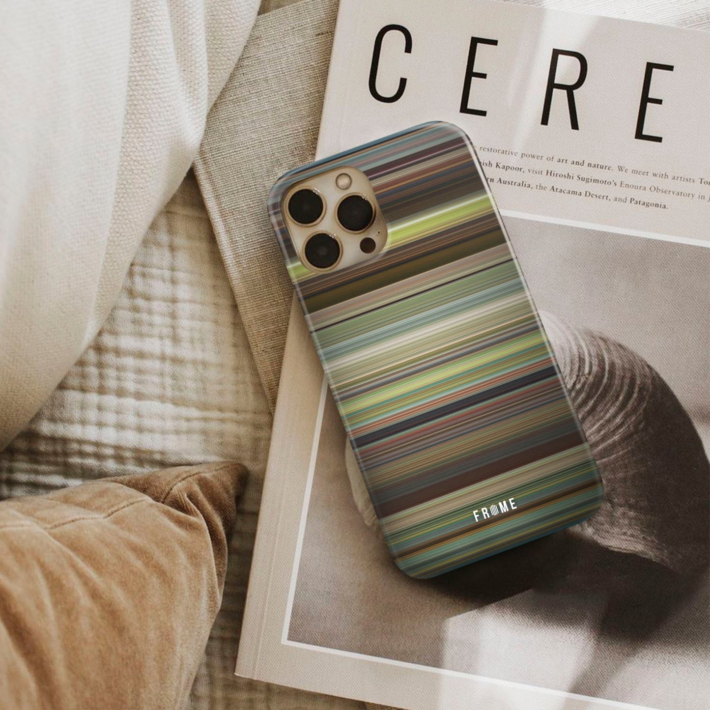 all the bright places Frome phone case next to interior items