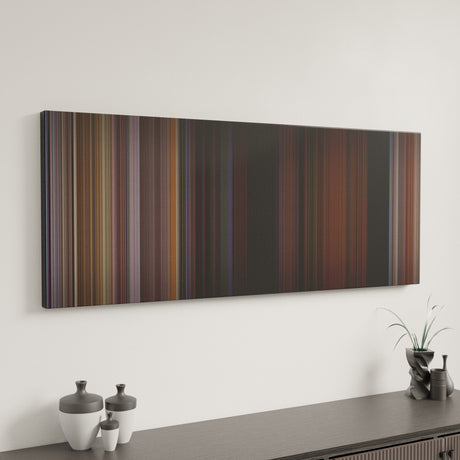 Before Sunrise canvas art in modern interior - movie color palette