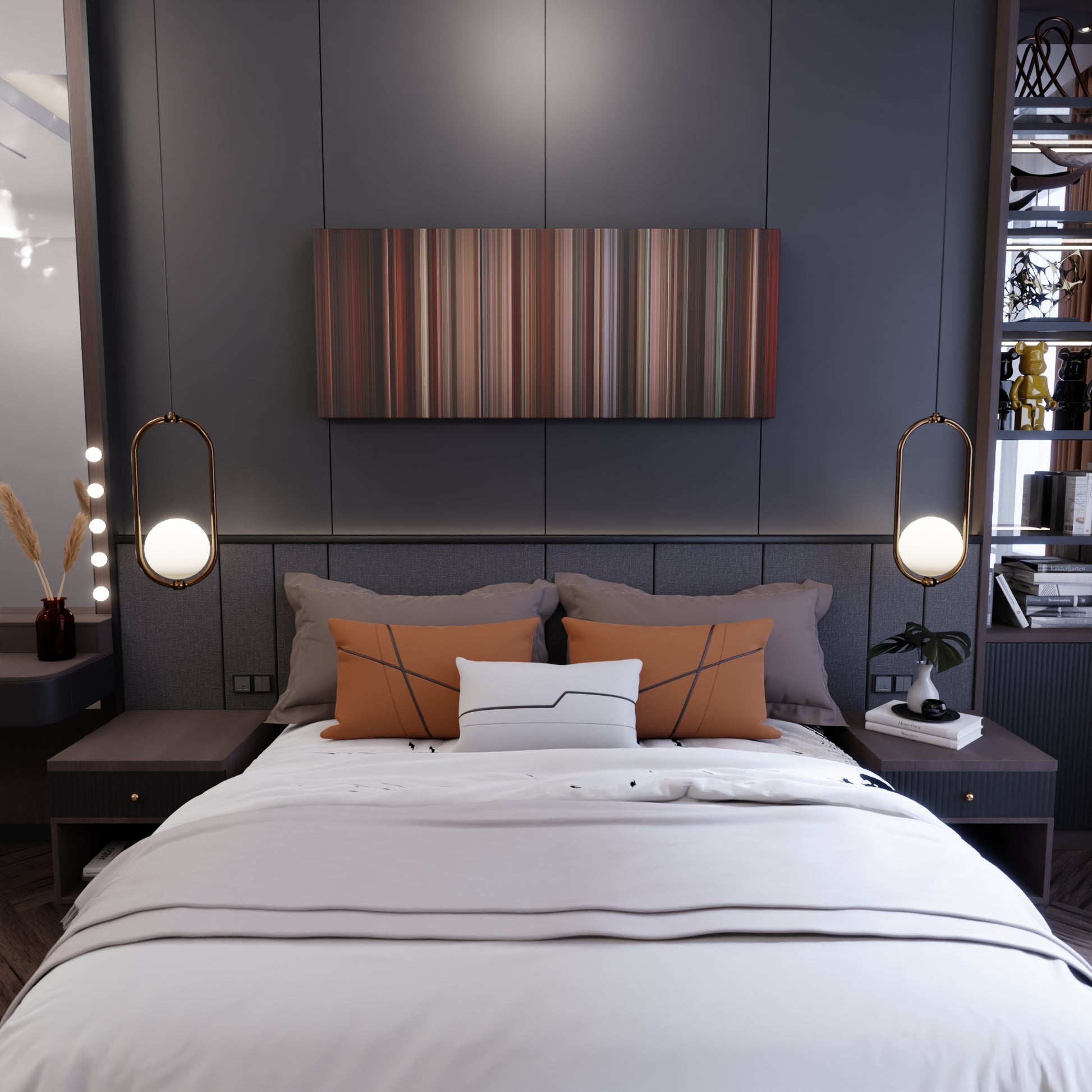 Bedroom interior with Uptown Girls Frome on the wall