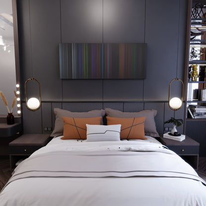 Bedroom interior with Corpse Bride Frome on the wall