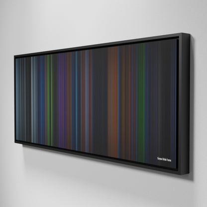 Side view of Framed Buff's of Corpse Bride Frome on the wall