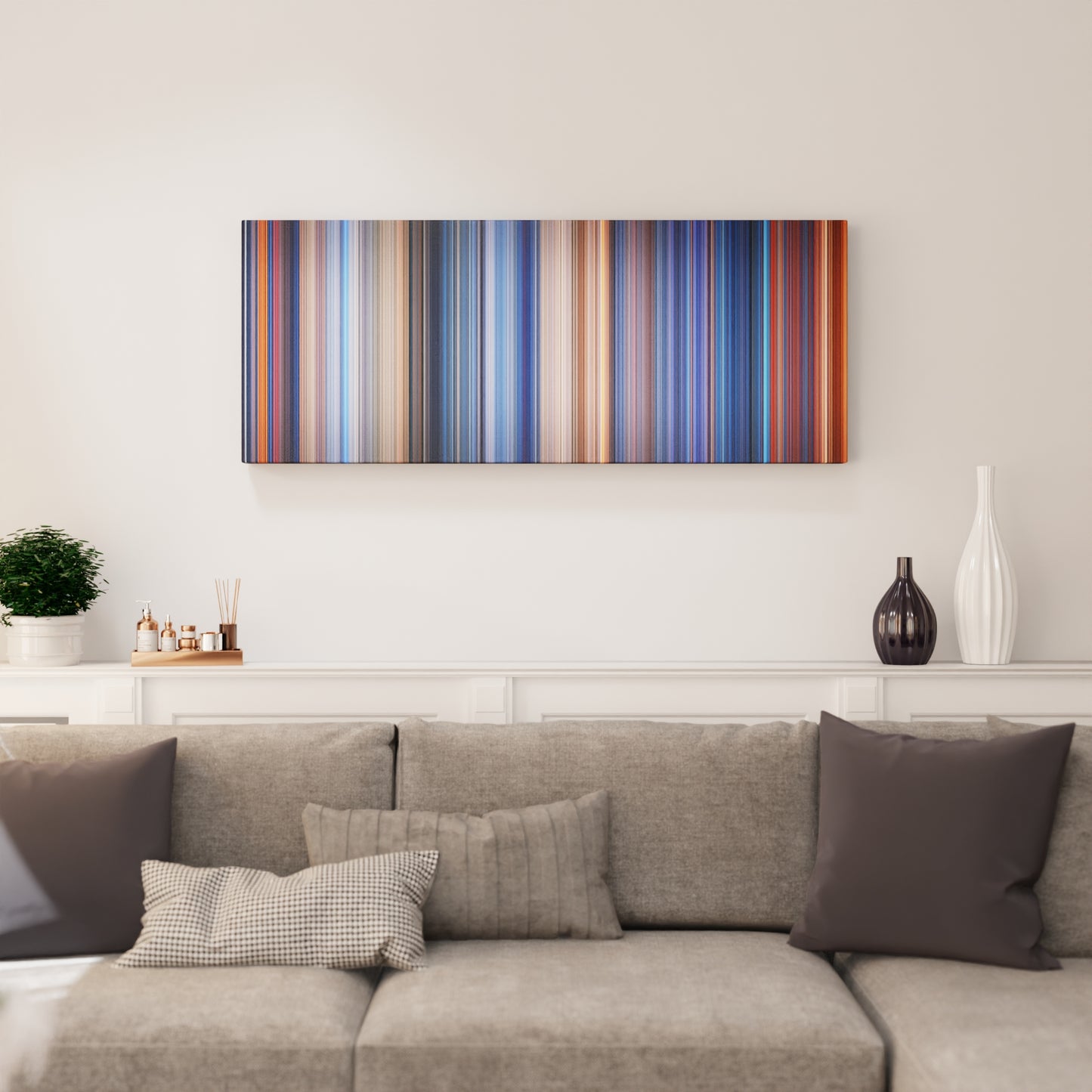 Living room interior with Terminator 2: Judgment Day Frome on the wall