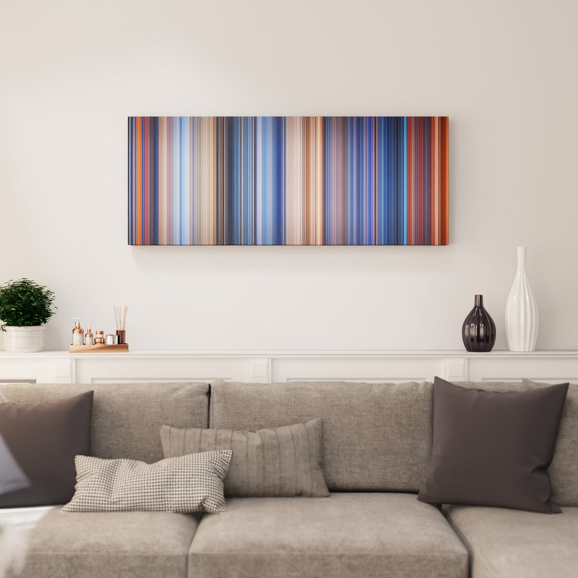 Living room interior with Terminator 2: Judgment Day Frome on the wall