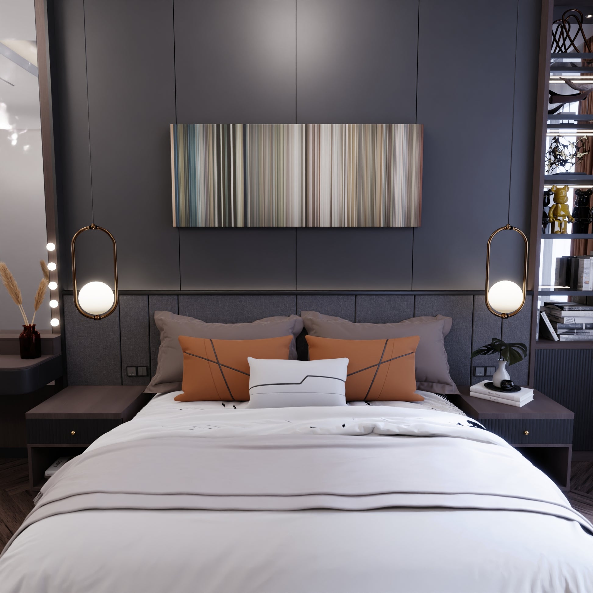 Bedroom interior with A Few Good Men Frome on the wall