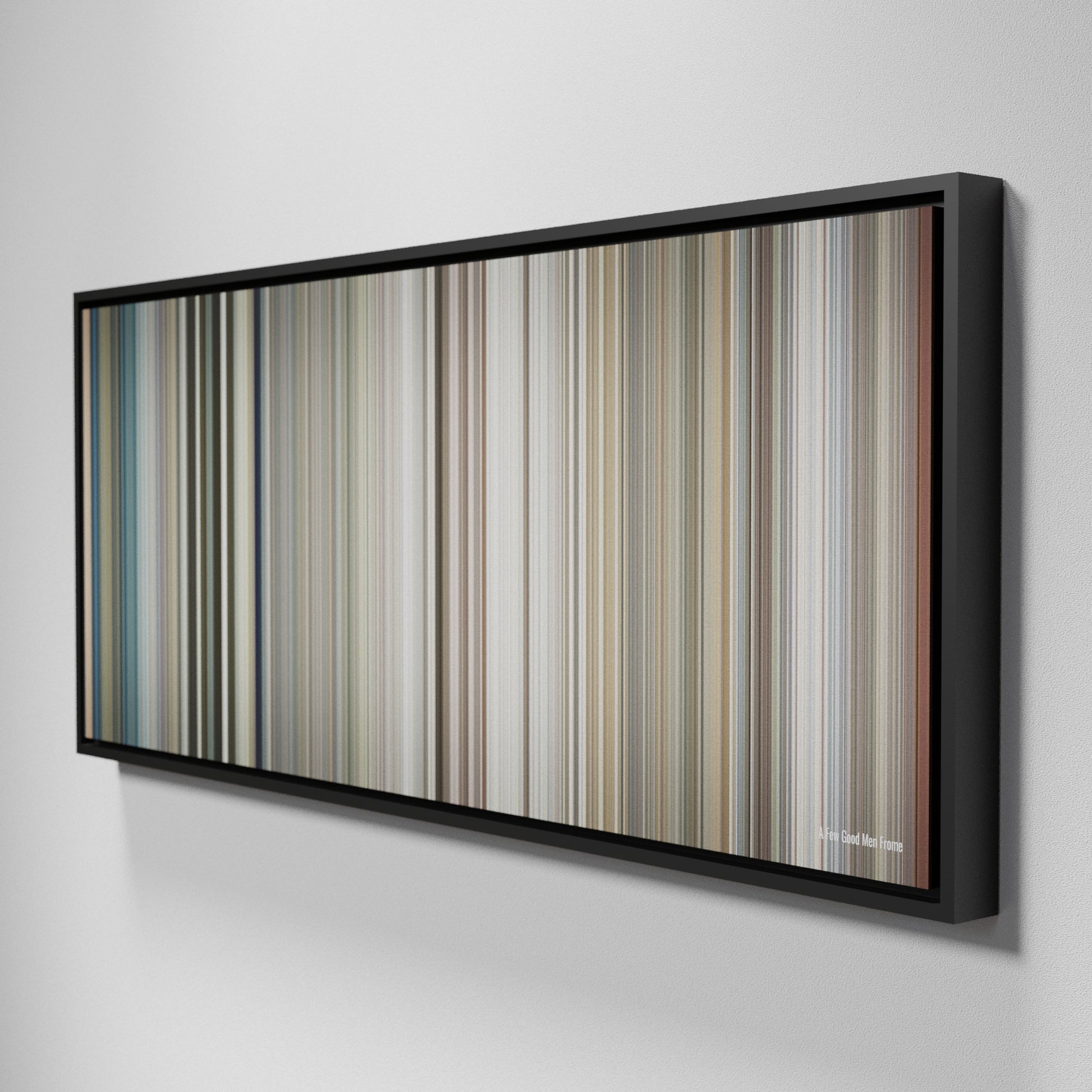 Side view of Framed Buff's of A Few Good Men Frome on the wall