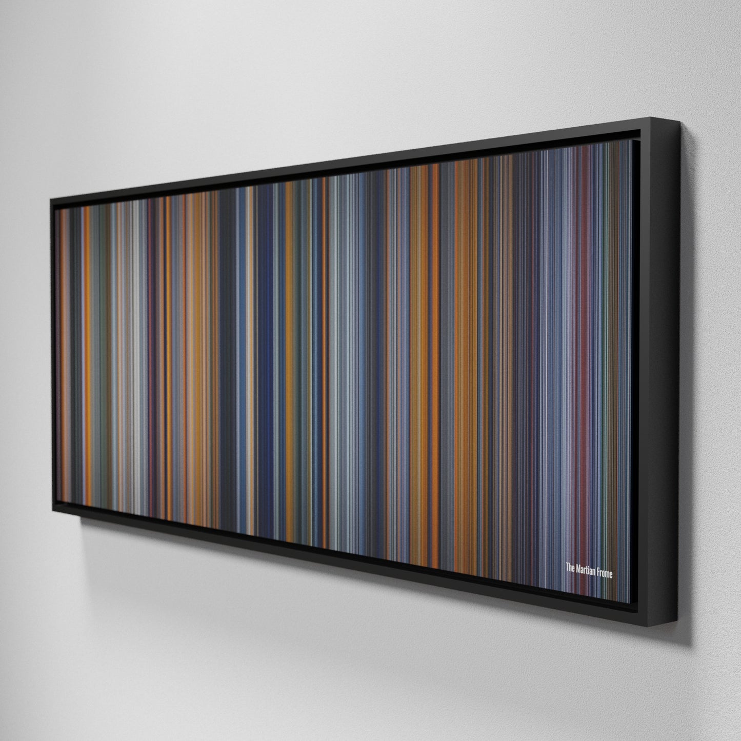 Side view of Framed Buff's of The Martian Frome on the wall