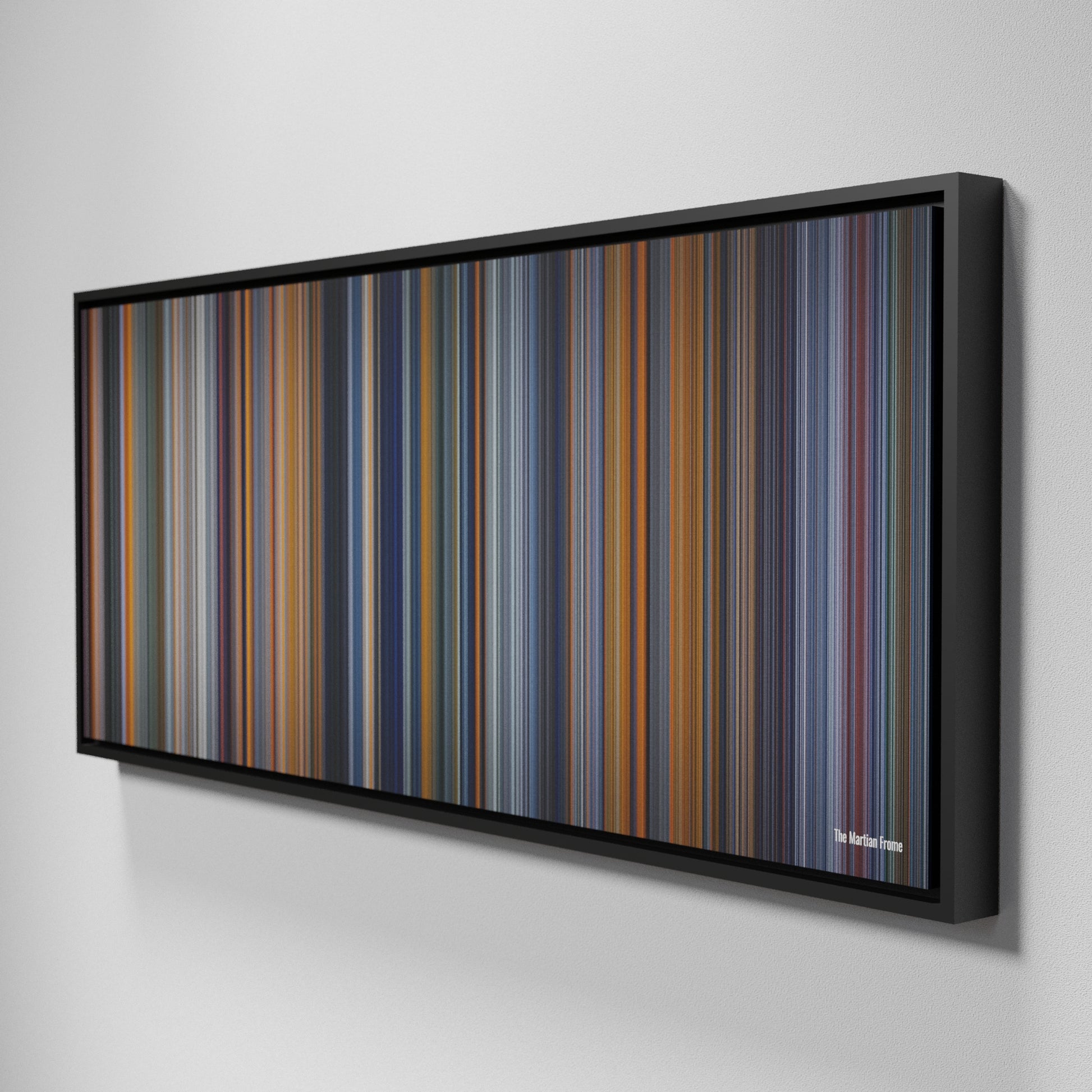 Side view of Framed Buff's of The Martian Frome on the wall