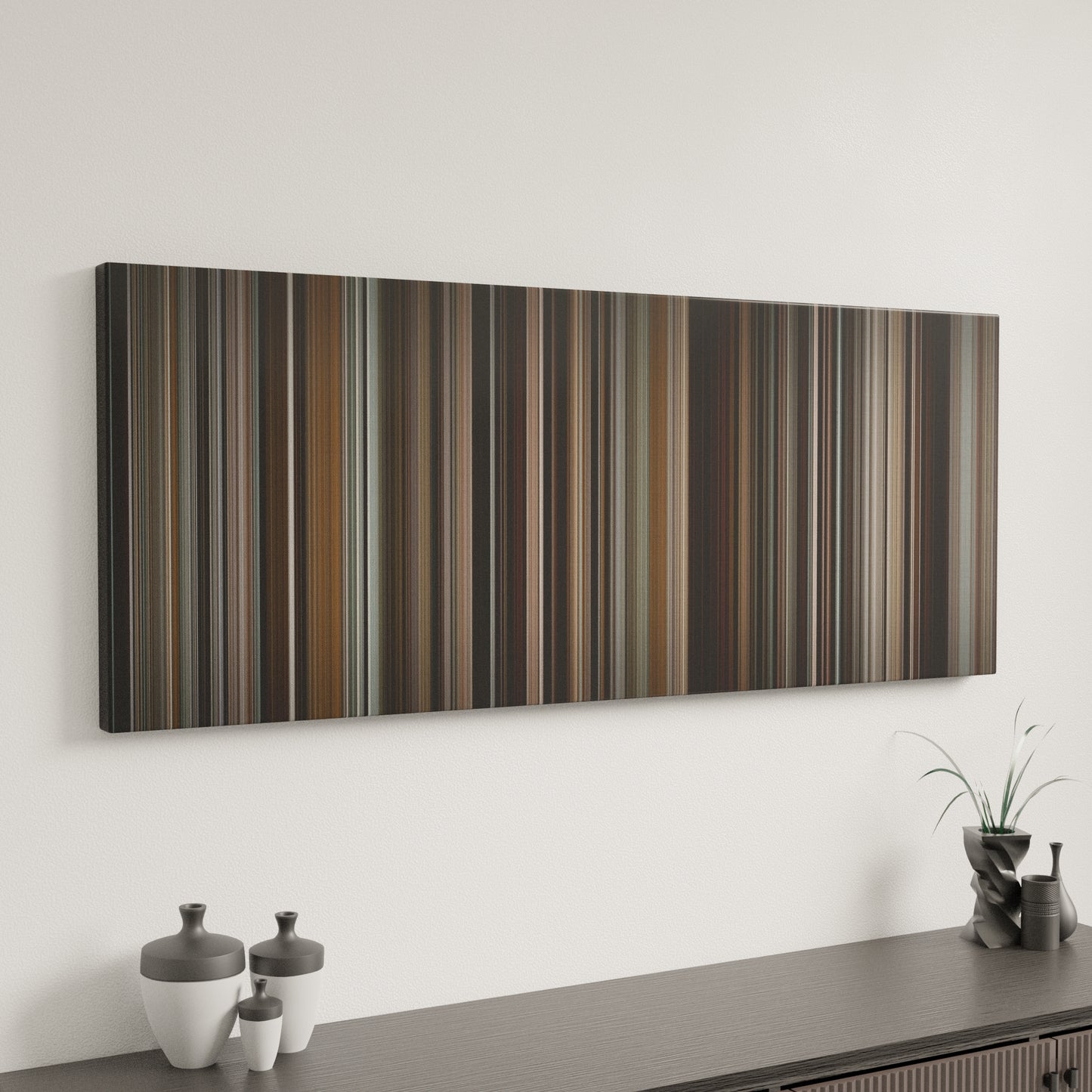 Minimal interior design with Tinker Tailor Soldier Spy Frome on the wall