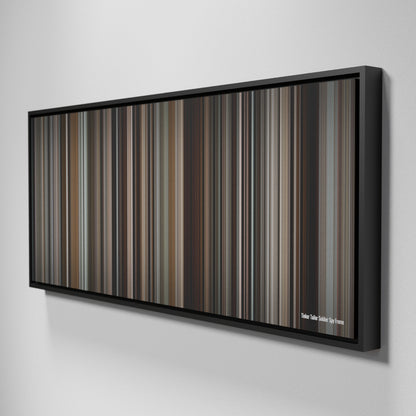 Side view of Framed Buff's of Tinker Tailor Soldier Spy Frome on the wall