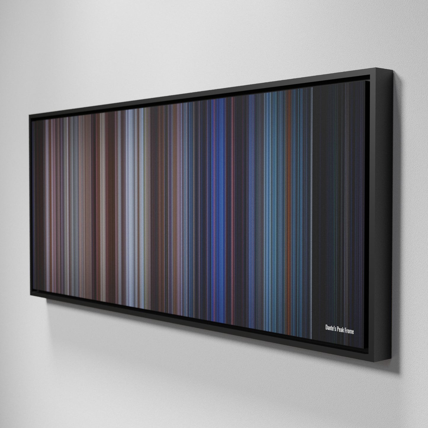 Side view of Framed Buff's of Dante's Peak Frome on the wall