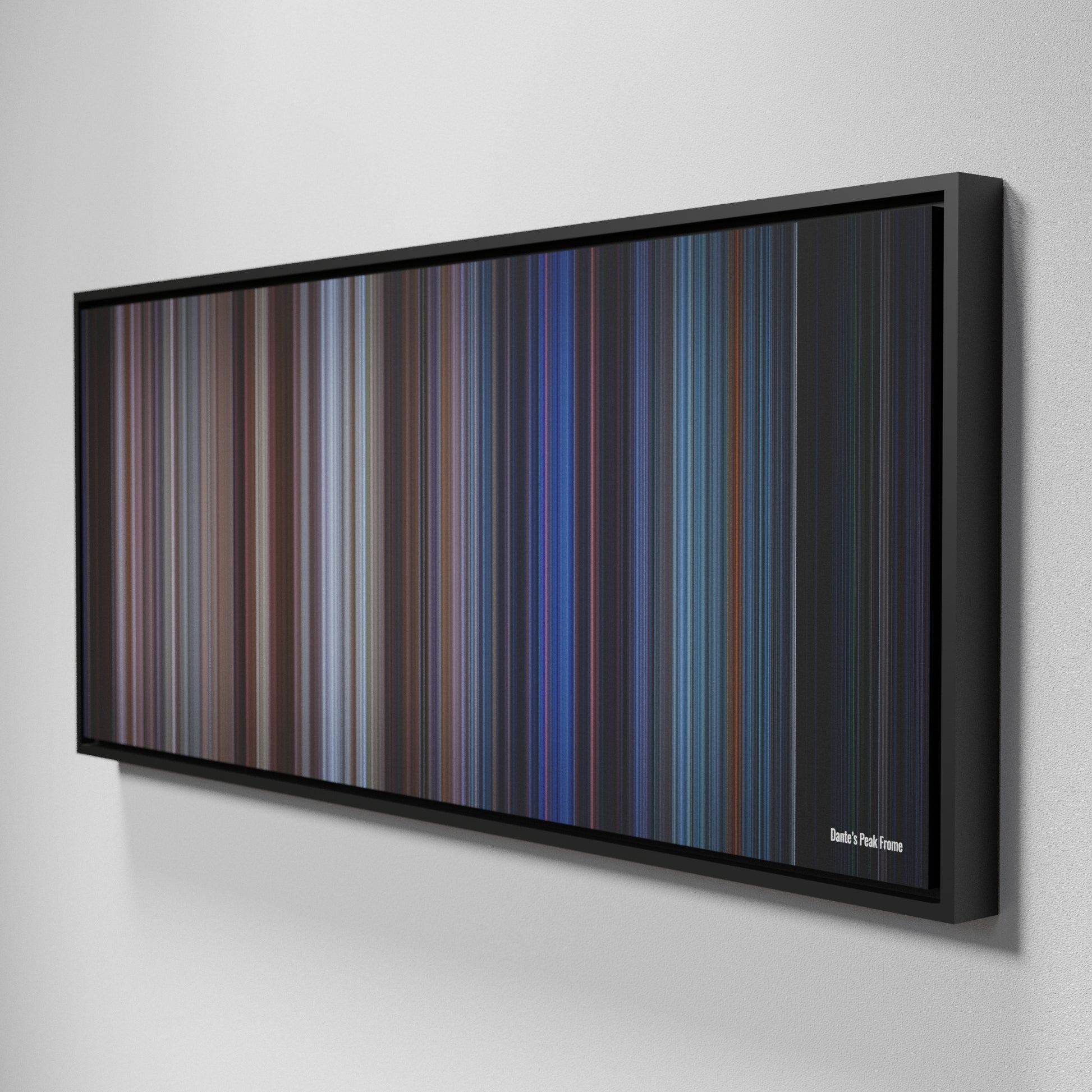 Side view of Framed Buff's of Dante's Peak Frome on the wall