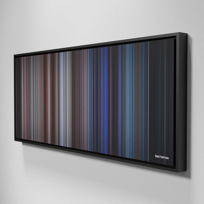 Side view of Framed Buff's of Dante's Peak Frome on the wall