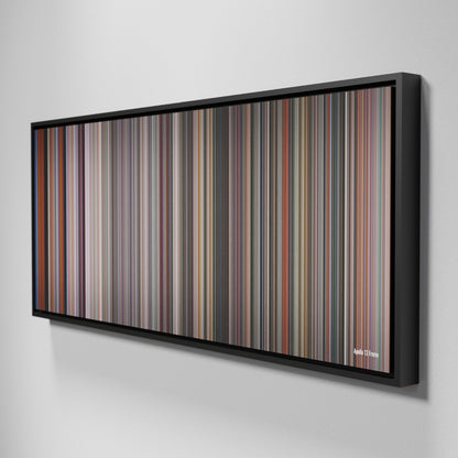 Side view of Framed Buff's of Apollo 13 Frome on the wall