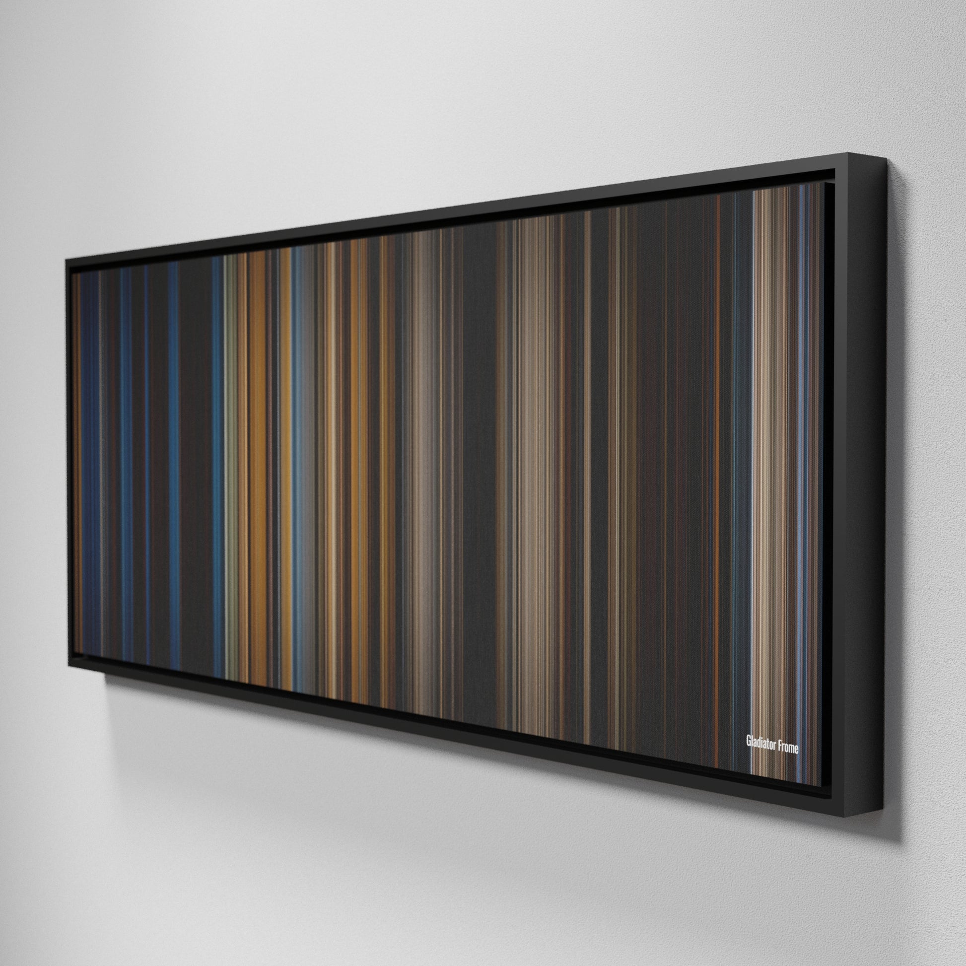 Side view of Framed Buff's of Gladiator Frome on the wall