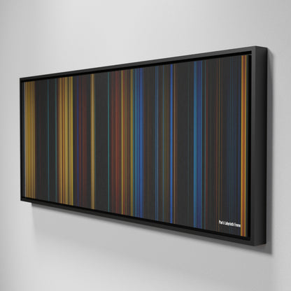 Side view of Framed Buff's of Pan's Labyrinth Frome on the wall