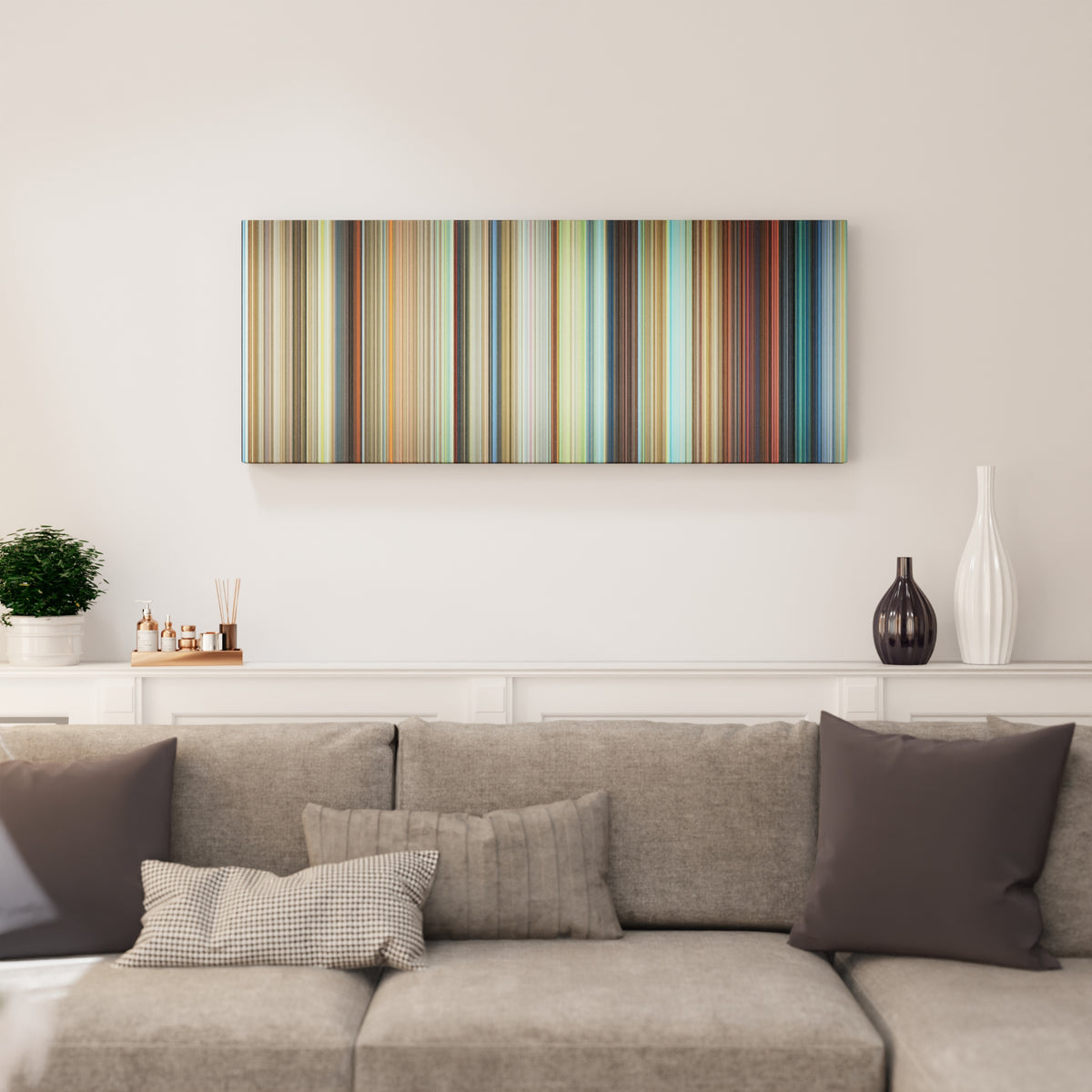 Howl's Moving Castle canvas print in living room - film wall decor