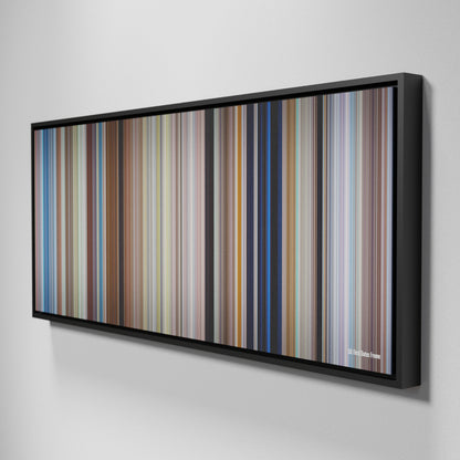 Side view of Framed Buff's of 50 First Dates Frome on the wall