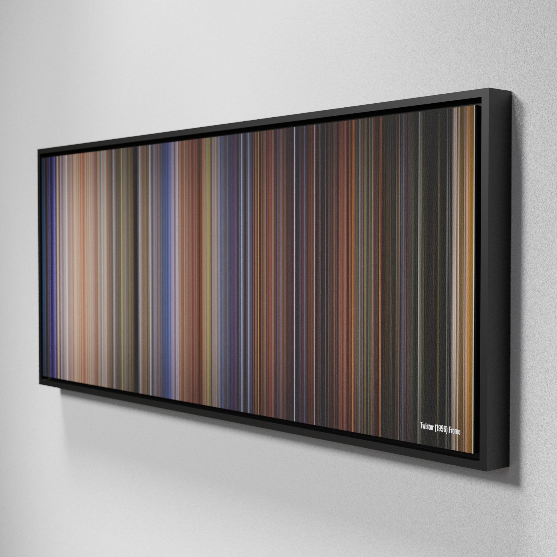 Side view of Framed Buff's of Twister Frome on the wall